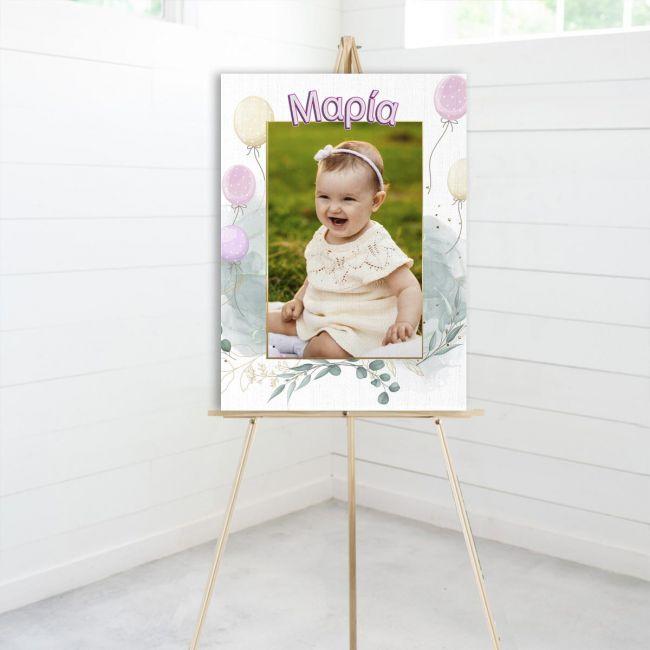 Canvas print Baptism decoration, personalized with photo ▯