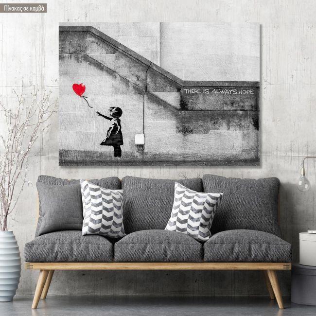 Canvas print There's always hope, Banksy