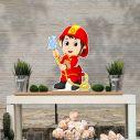 Wooden printed figureFirefighter