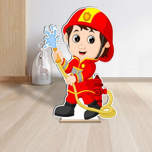 Wooden printed figureFirefighter