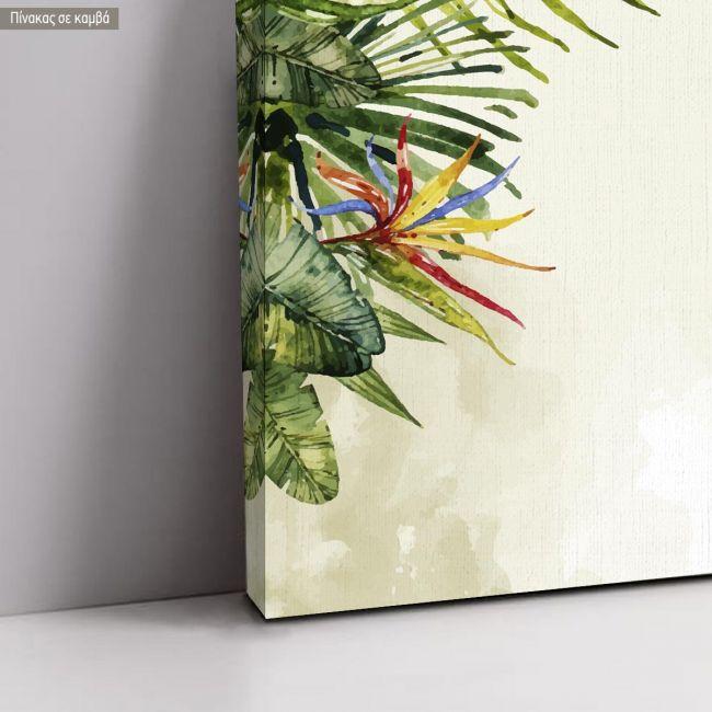 Canvas print Wedding Welcome Tropical