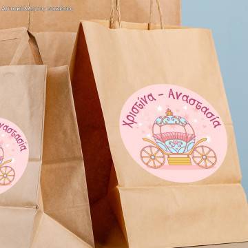 Αυτοκόλλητη ετικέτα Άμαξα του παραμυθιού 2