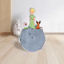 Wooden figure petit prince planet gray blue
