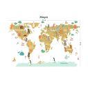 Kids wall stickers map with animals