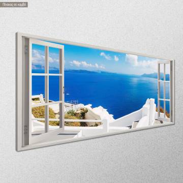 Canvas print Window with view panoramic Framed canvas View 1 2