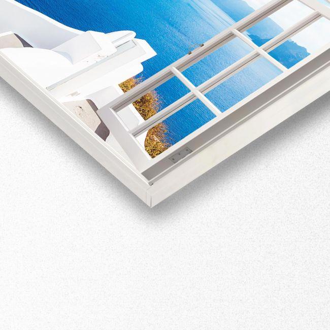 Canvas print Window with view, panoramic