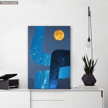 Πίνακας ζωγραφικής Γεμάτο φεγγάρι reart, (original Μόραλης)