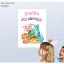 Banner self adhesive cute dinos