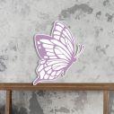 Wooden figure printed Butterfly lila
