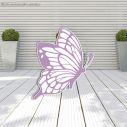 Wooden figure printed Butterfly lila