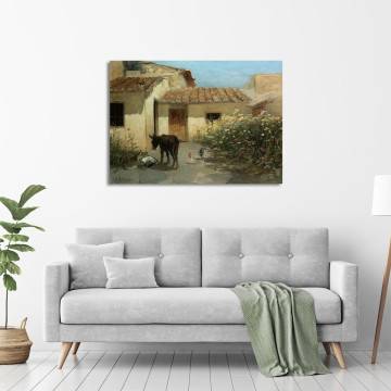 Canvas print At the garden Volanakis Framed canvas View 1 2