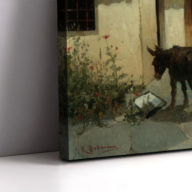 Πίνακας ζωγραφικής Στον κήπο, Βολανάκης