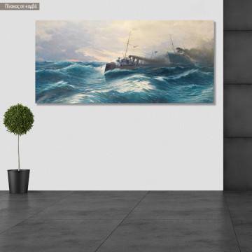 Canvas print Destroyer Thyella, Hatzis panoramic