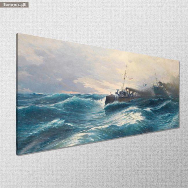 Canvas print Destroyer Thyella, Hatzis panoramic