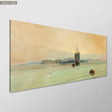 Canvas print In calm waters Hatzis panoramic Framed canvas View 1 2