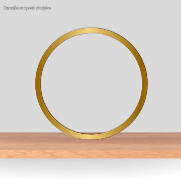 Gold plexi simple wreath circle arc