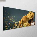 Canvas print Floral yellow, panoramic