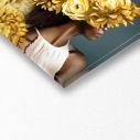Canvas print Floral yellow, panoramic