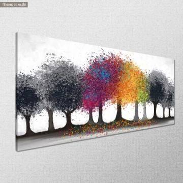 Canvas print Trees and colors panoramic Framed canvas View 1 2