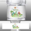 Sticker label Cute dinos watercolor art I