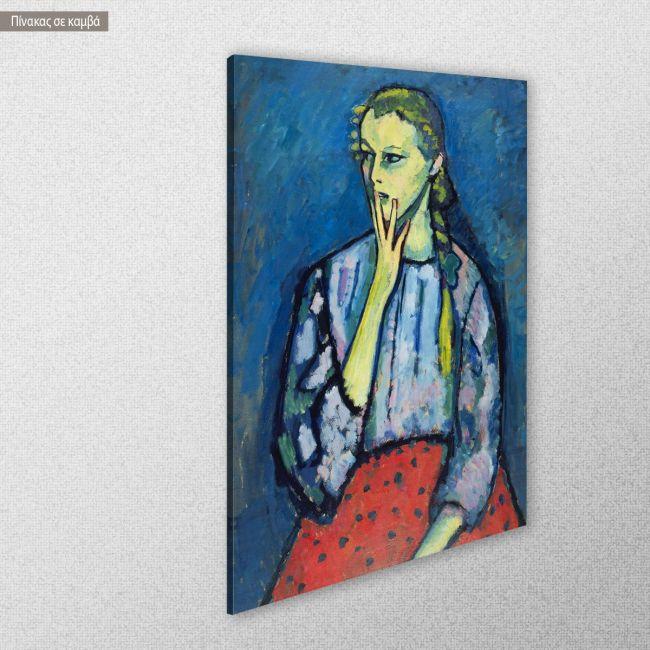 Canvas print Portrait of a girl, Alexej von Jawlensky