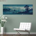 Canvas print Rising moon at Nagase, Unknown, panoramic