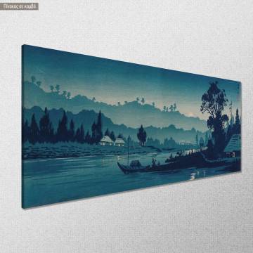 Canvas print Rising moon at Nagase Unknown panoramic Framed canvas View 1 2