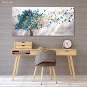 Canvas print Tree and butterflies, panoramic