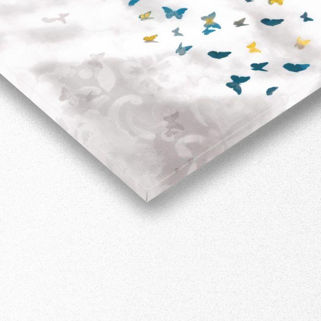 Canvas print Tree and butterflies, panoramic