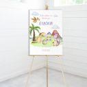 Canvas welcome to my baptism, Cute dinos island art II