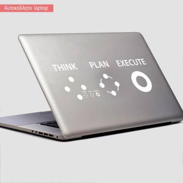 Αυτοκόλλητο laptop  Think Plan Execute 2