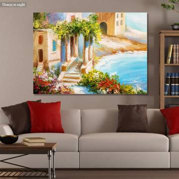 Canvas print House near the sea, sea coast