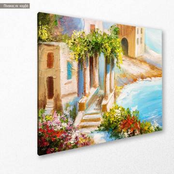 Canvas print House near the sea, sea coast 2