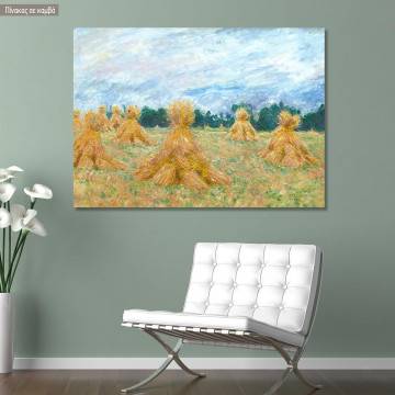 Πίνακας ζωγραφικής Small haystacks, Monet C.