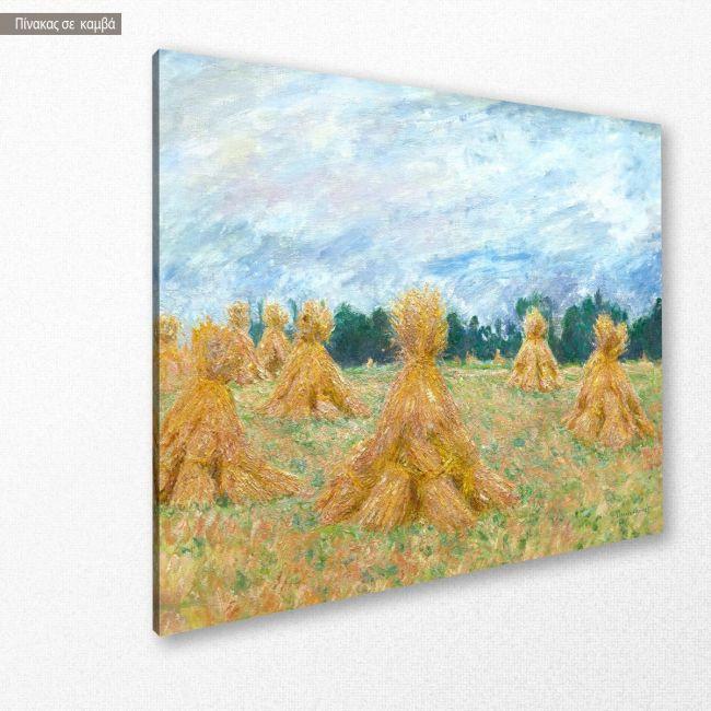 Πίνακας ζωγραφικής Small haystacks, Monet C.