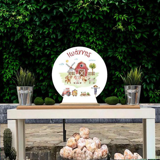 Wooden printed sign, farm