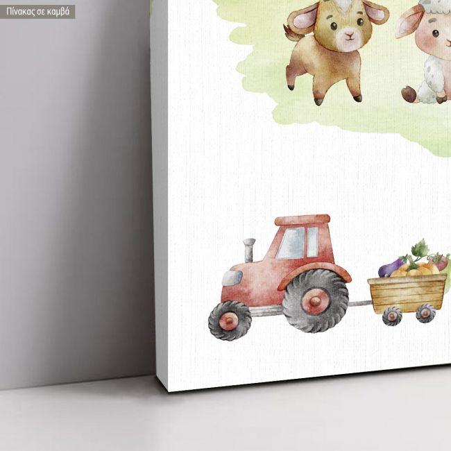 Canvas welcome to my baptism, Farm theme