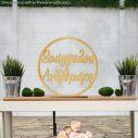 Wooden circle couple names