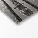 Canvas print Manhattan and Brooklyn bridge grayscale, panoramic