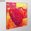 Canvas print Heart abstract painting, rectangle