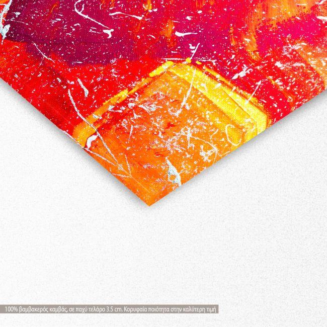 Canvas print Heart abstract painting, rectangle