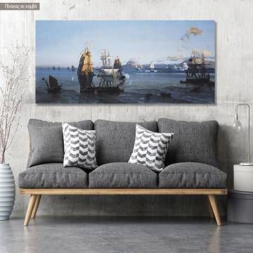 Canvas print Naval battle Rio - Antirio, Altamoura