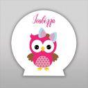 Wooden printed sign, Girly owl