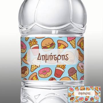 Sticker label Fast food party