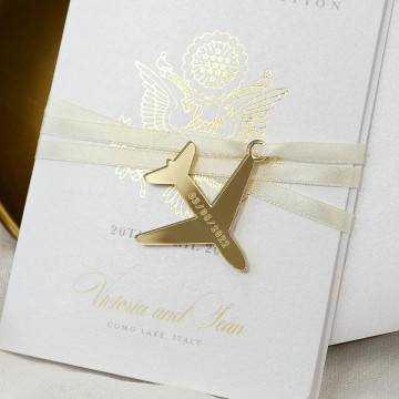 Engraved plexiglas airplane