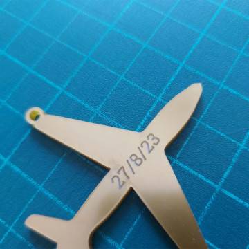 Engraved plexiglas airplane 2