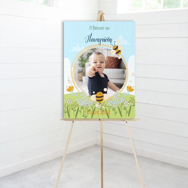 Canvas print welcome to my baptism,Bees and photo