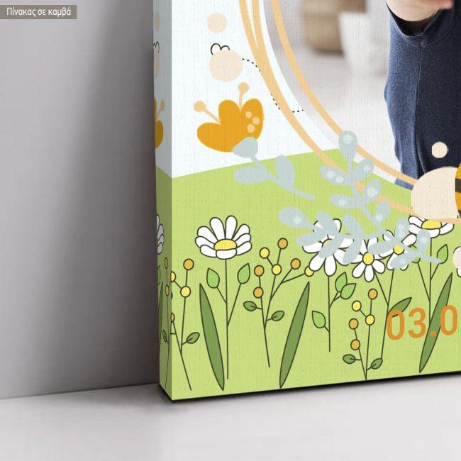Canvas print welcome to my baptism,Bees and photo