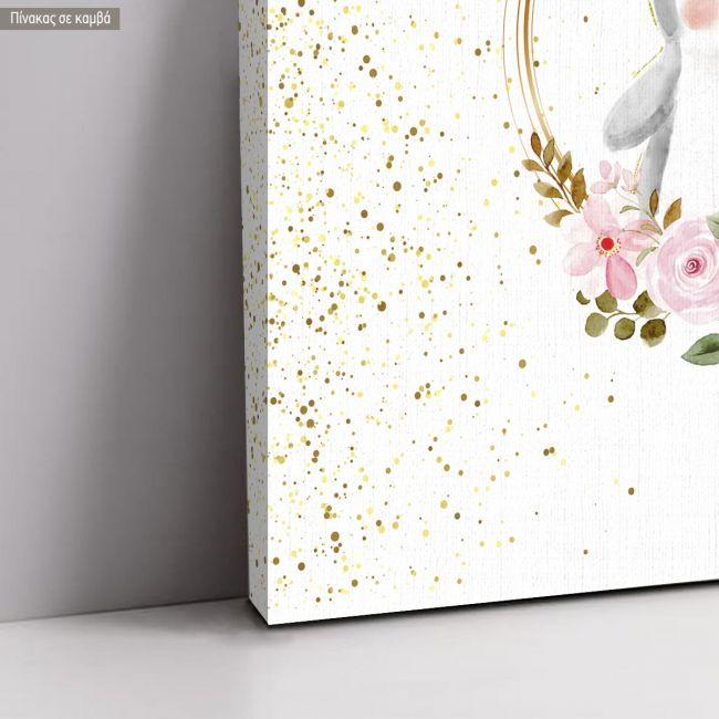 Canvas print welcome to my baptism,Golden circles and animal