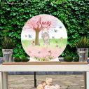 Wooden printed sign, Girl swing under tree